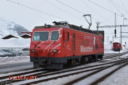 11.03.2018 – Andermatt, lokomotiva MGB HGe 4/4-104 © Pavel Stejskal