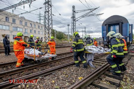3.10.2018 - Praha ONJ: odvoz zraněných © SŽDC