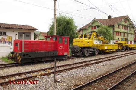 04.06.2018 – Appenzell: lokomotiva Tm 2/2 a pracovní stroje © Dominik Havel