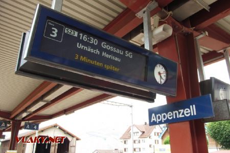 04.06.2018 – Appenzell: 3 min zpoždění, které vyburcovaly celé nástupiště k diskuzi © Dominik Havel