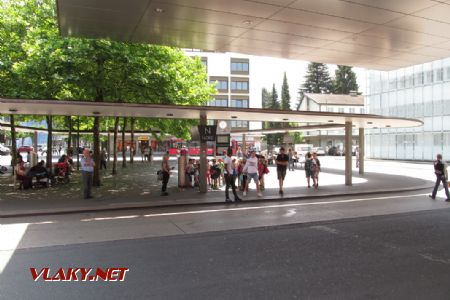 05.06.2018 – Dornbirn: přednádraží z pohledu od nástupišť © Dominik Havel