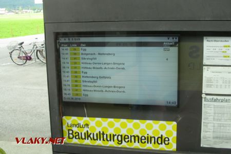 05.06.2018 – Hittisau Gemeindehaus: informační systém s informacemi v reálném čase © Dominik Havel