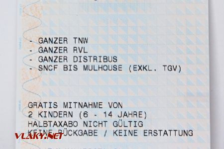 TicketTriRegio: za 22 CHF můžete 24 h jezdit VHD v části Švýcarska, Německa a s SNCF do Mulhouse © Dominik Havel