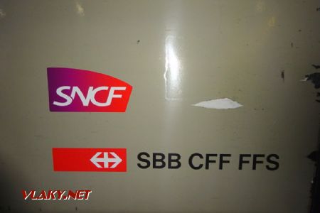 Společné logo SNCF a SBB na TGV Lyria, 18.10.2018 © Jiří Mazal