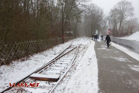 Konečná tramvaje 87 Rahnsdorf, Bahnhof, 26.1.2019 © Jiří Mazal
