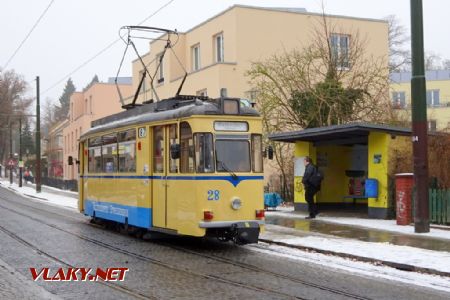 Konečná Woltersdorf, Schleuse s tramvají č. 28, 26.1.2019 © Jiří Mazal