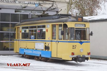 Woltersdorf, vozovna s tramvají č. 27 Gotha z r. 1960, 26.1.2019 © Jiří Mazal
