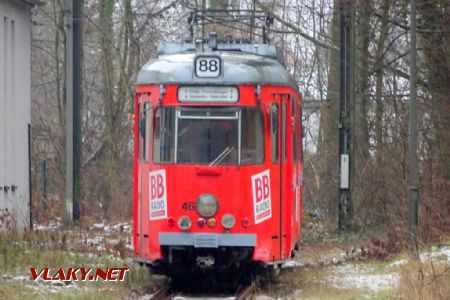 Tramvaj typu Duewag GT6 odstavená ve vozovně, 26.1.2019 © Jiří Mazal