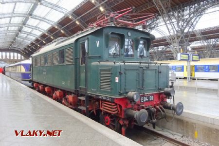 Leipzig Hbf., předválečná elektrická lokomotiva E04.01, 27.1.2019 © Jiří Mazal