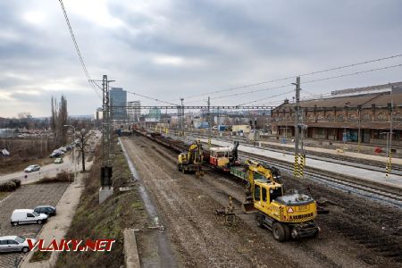 6.2.2019 - Brno hl.n.: pohled z okna bývalého stavědla č. 5 © Jiří Řechka