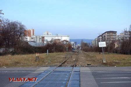 21.02.2019 - Bratislava, pohľad z Jarošovej smerom k stanici Bratislava predmestie © Juraj Földes