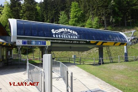 Losenheim, Schneeberg Sesselbahn - sedačková lanovka od firmy Doppelmayer, 25.05.2019 © Juraj Földes