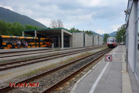 Stanica Puchberg, s možným prestupom do Cityjetu ÖBB idúcim do Wiener Neustadtu, 25.05.2019 © Juraj Földes