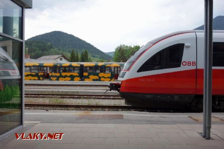 Puchberg, Salamander NÖVOG a Cityjet ÖBB na spoločnej stanici, 25.05.2019 © Juraj Földes