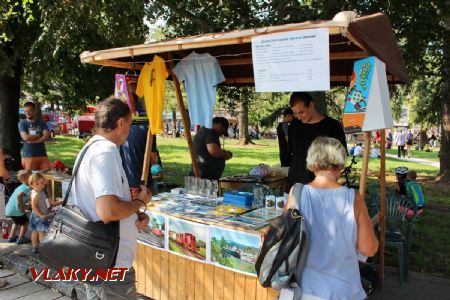 31.08.2019 - Hradec Králové, Smetanovo nábř.: stánek Železničního muzea Výtopna Jaroměř s ''Bulíkem'' © PhDr. Zbyněk Zlinský