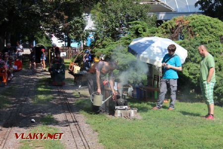 31.08.2019 - Hradec Králové, Smetanovo nábř.: zbrojení vodou po zahradnicku © PhDr. Zbyněk Zlinský