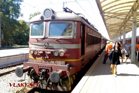 19.8.2019, Plecháč na čele vlaku BV 7620 po príchode na konečnú v žst. Vidin © Oliver Dučák