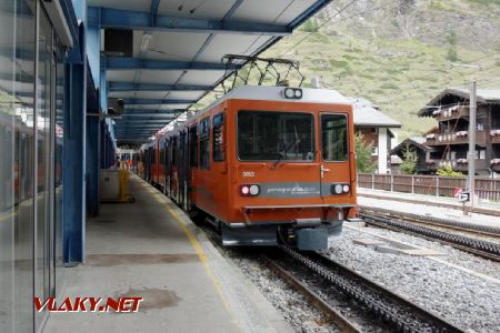 Zermatt, naša jednotka Bhe 4/8 č.3053 na Gornergrat, 10.9.2019 © Juraj Földes