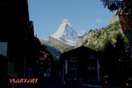 Zermatt, ranný pohľad na jasný Matterhorn, 11.9.2019 © Juraj Földes