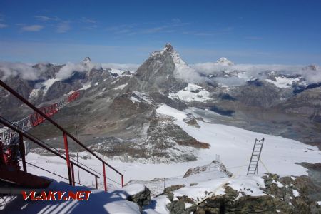 Klein Matterhorn, pohľad na Matterhorn (4478 m n.m.) a Dent Blanche (4357 m n.m.), 11.9.2019 © Juraj Földes