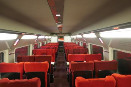 Interiér 2. třídy vlaku Thalys PBKA, 13. 10. 2019 © Libor Peltan
