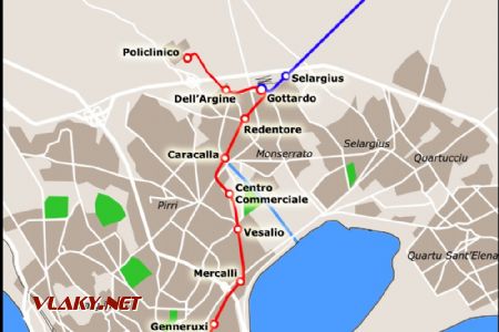 Schéma tramvajových tratí CC BY-SA 4.0 Roberto Mura