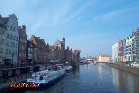 Gdaňsk: Přístaviště tramwaju wodnego na řece Motławě © Tomáš Kraus, 10.5.2019