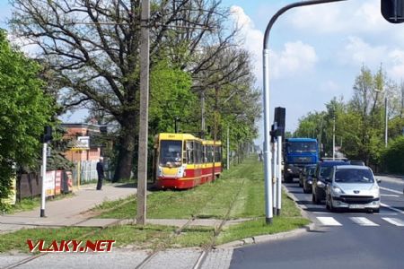 Ksawerów: Meziměstská tramvaj opouští jednokolejný úsek © Tomáš Kraus, 11.5.2019