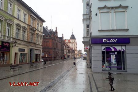Inowrocław: Pěší zóna u náměstí směrem k nádraží © Tomáš Kraus, 12.5.2019