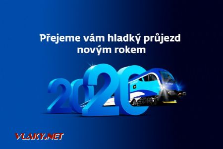 PF 2020 z Facebooku národního dopravce © České dráhy