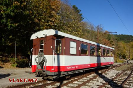 Payerbach, osobní vůz ř. B4iph-s převzatý od Mariazellerbahn, 27.10.2019 © Jiří Mazal