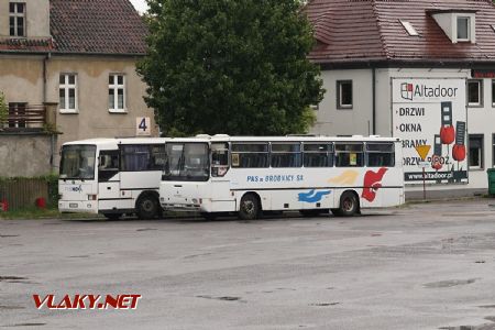 05.07.2019 – Olsztyn: typicky polské autobusy na odstavné ploše autobusového nádraží, v popředí autobus typu Autosan H10 z roku 1998 © Dominik Havel