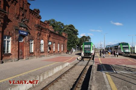 05.07.2019 – Setkání obou motorových jednotek řady SA 133 v úpravě pro provoz na Litvě ve stanici Suwałki © Dominik Havel