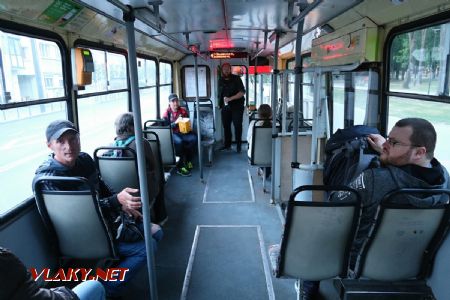 05.07.2019 – Kaunas: interiér trolejbusu typu Škoda 14Tr z roku 1989 po nedávné výměně sedadel © Dominik Havel