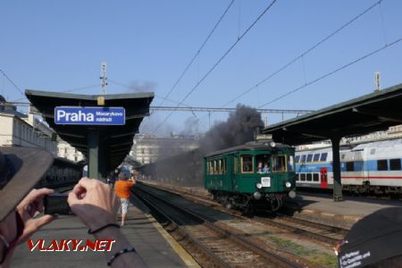 Praha Masarykovo nádraží, unikátní parní vůz „Komarek“, 12.9.2020 © Libor Peltan