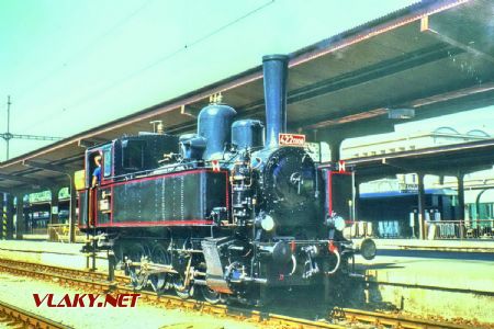 Jedným z rušňov, ktoré sa podarilo sprevádzkovať pri príležitosti 150. výročia železníc na Slovensku bol aj Malý býček 422.0108 © archív ŽM SR (MDC)