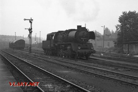 Döbeln, DR 50.3636 odstupuje od nákladního vlaku, 12.8.1986: © Pavel Stejskal