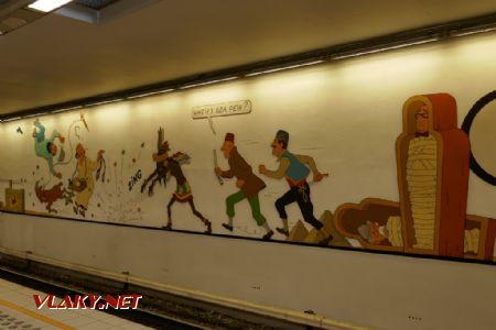 Brusel: vtipné obrázky po celé délce konečné metra Stockel, 27. 8. 2021 © Libor Peltan