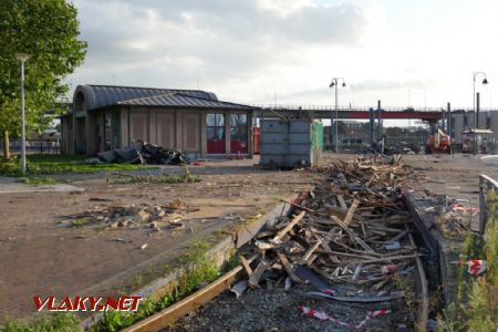 Charleroi: terminál metra u nádraží Sud v rekonstrukci, 28. 8. 2021 © Libor Peltan