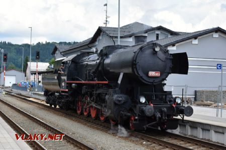 Hanušovice, lokomotiva 555.0153 dne 3.7.2021, © P.Stejskal