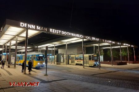 Gotha: Z terminálu u hlavního nádraží se Düwag chystá k odjezdu směr vozovna © Tomáš Kraus, 8.10.2021