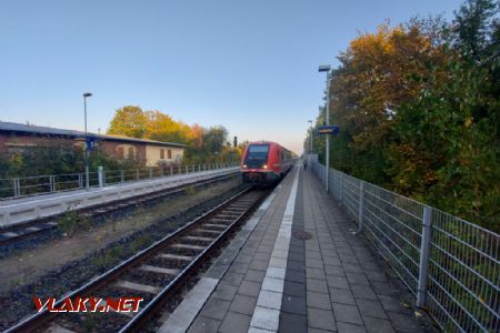 Gotha Ost: Přijíždí vlak RB z Bad Langensalza do Gothy © Tomáš Kraus, 10.10.2021