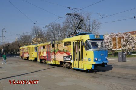 Zagreb: Tatra T4YU+B4YU u nádraží, 28. 3. 2022 © Libor Peltan