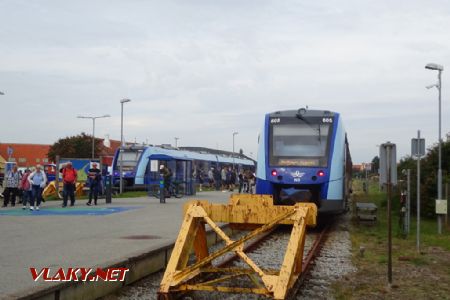 Skagen, jednotky ř. Lm (LINT 41) dopravce Nordjyske Jernbaner, 15.8.2023 © Jiří Mazal