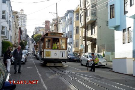San Francisco, rozdvojení u Washington St & Powell St, 12.10.2023 © Jiří Mazal