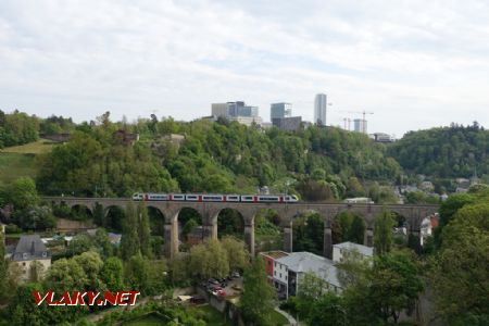 Luxembourg, viadukt v pozadí s Evropskou čtvrtí s belgickou AM 08, 2.5.2024 © Jiří Mazal
