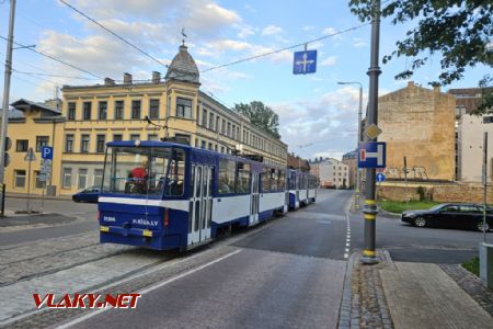 Riga, tramvaje T6B5 u zastávky Jēzusbaznīcas iela, 4.7.2024, Tomáš Kraus