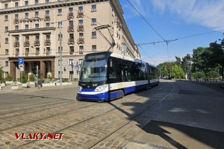 Riga, tramvaj ForCity u národní opery, 7.7.2024, Tomáš Kraus