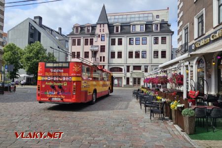 Riga, turistický jakoby trolejbus, 7.7.2024, Tomáš Kraus