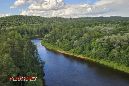 Krimulda, pohled na hrad Turaida nad řekou Gauja, 5.7.2024, Tomáš Kraus